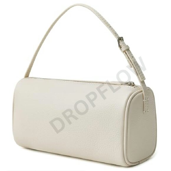 Mini Barrel Hobo Crossbody Bag Genuine Leather Elegant Chic Designer Style - Picture 2 of 8